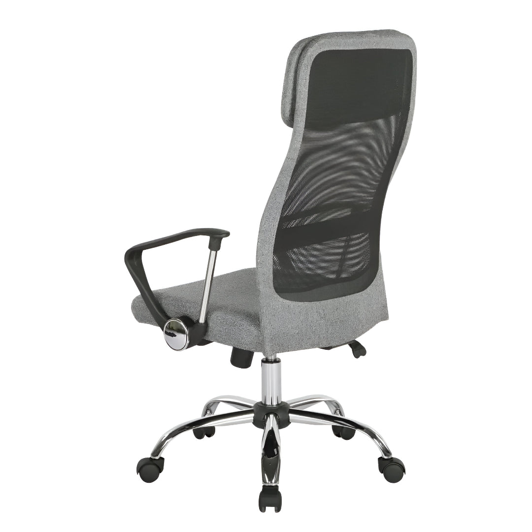 Chord High Back Ergonomic Office Chair with Mesh Back and Adjustable Headrest – Black