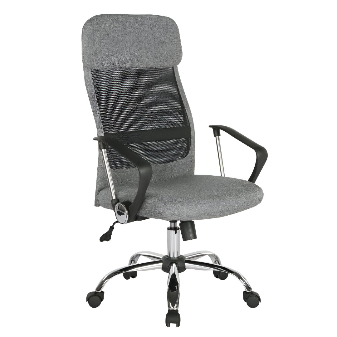 Chord High Back Ergonomic Office Chair with Mesh Back and Adjustable Headrest – Black