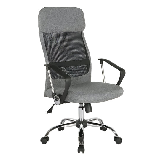 Chord High Back Ergonomic Office Chair with Mesh Back and Adjustable Headrest – Black
