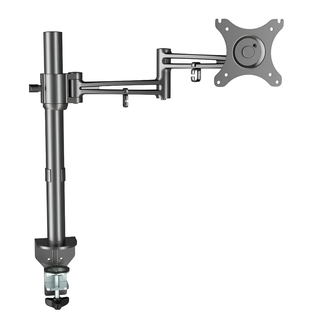 Heavy-Duty Pole-Mounted Monitor Arm – Ergonomic Adjustable Screen Mount for Office Setup