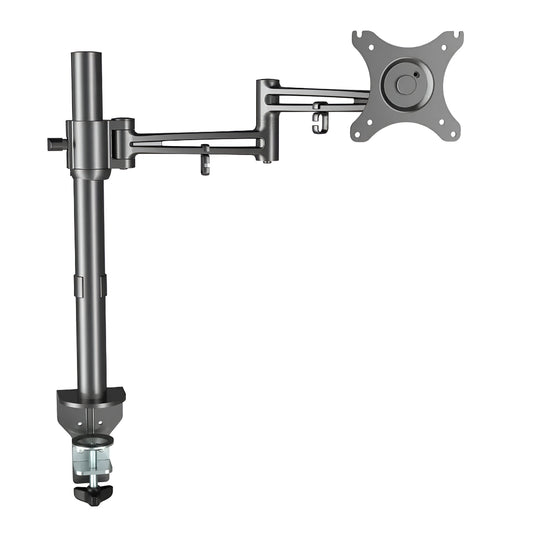 Heavy-Duty Pole-Mounted Monitor Arm – Ergonomic Adjustable Screen Mount for Office Setup